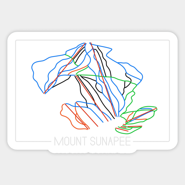 Mount Sunapee Trail Rating Map Sticker by ChasingGnarnia